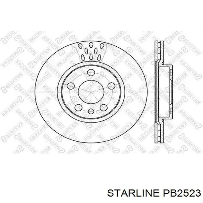 Гальмівні диски передні PB2523 Starline