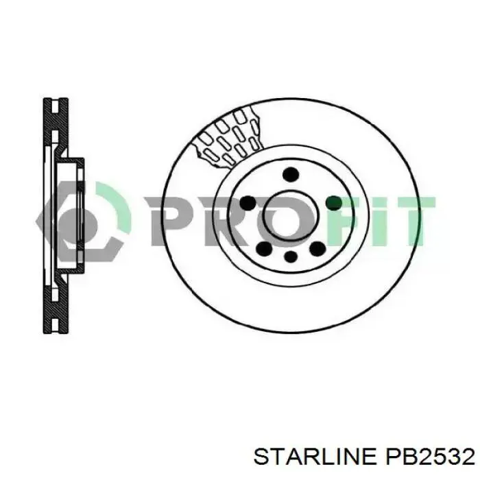 Купити PB2532 Starline Ротор гальмівний