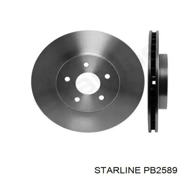 Диск переднього гальма Starline PB2589 ціна, від 31.13 USD