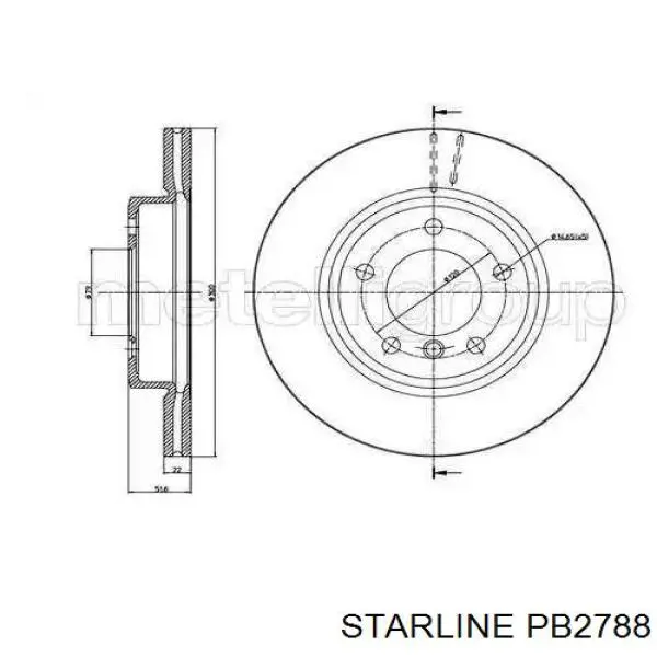 Купити PB2788 Starline Ротор гальмівний