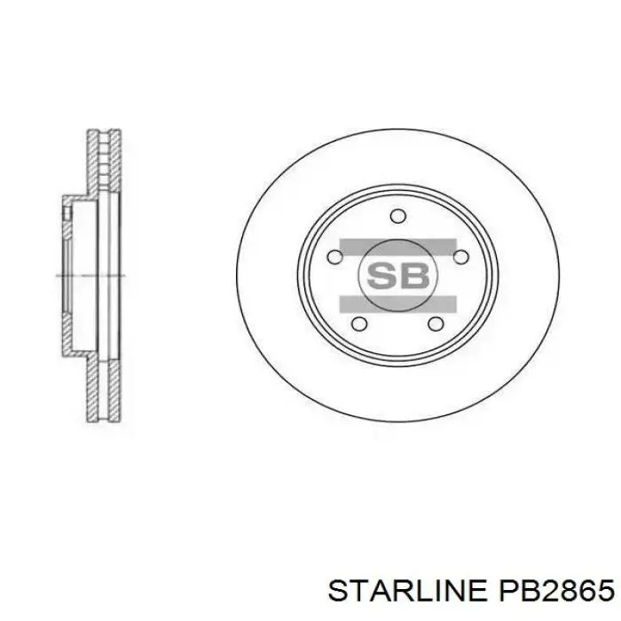 PB2865 Starline Гальмо дискове переднє