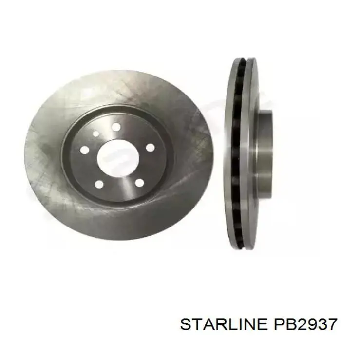 Диск переднього гальма Starline PB2937 ціна, від 29.82 USD
