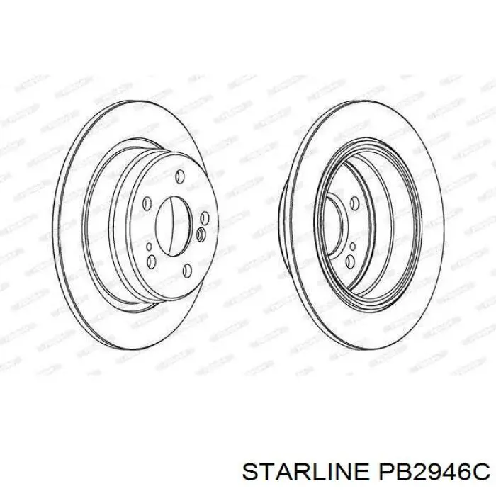 Гальмівні диски передні PB2946C Starline