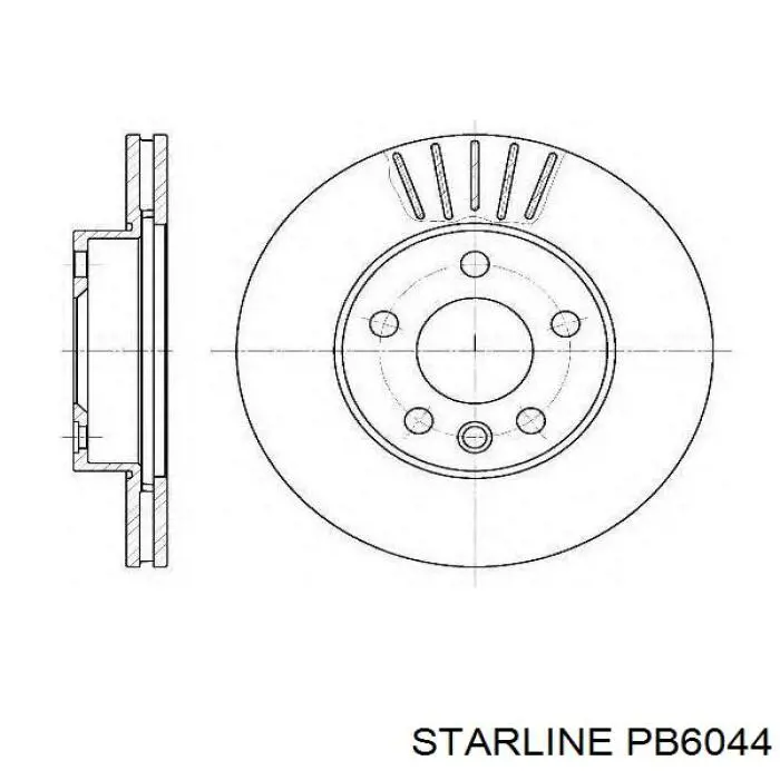 Барабан гальмівний задній Starline PB6044 ціна, від 24.02 USD