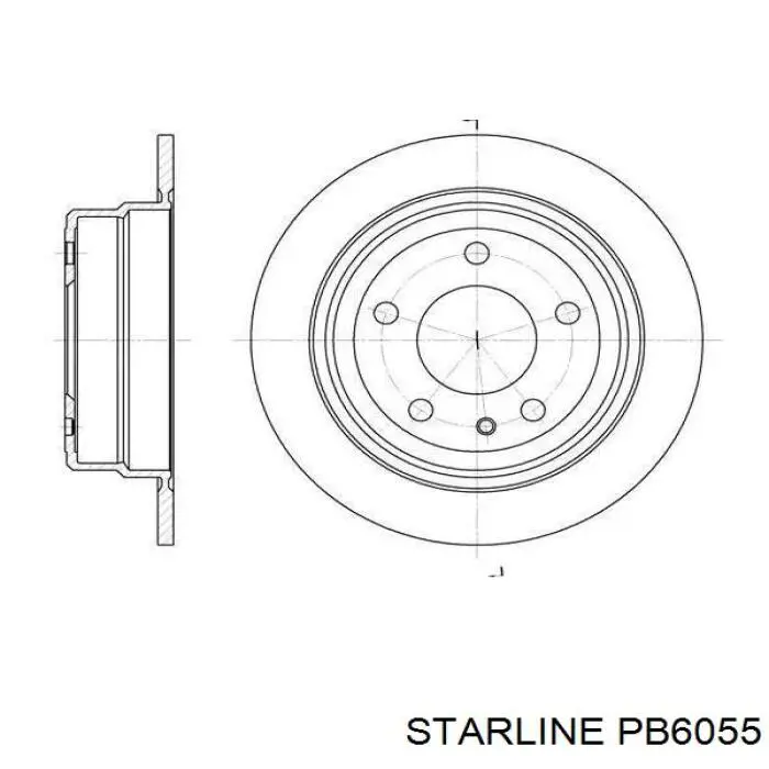 Барабан гальмівний задній Starline PB6055 ціна, від 23.20 USD
