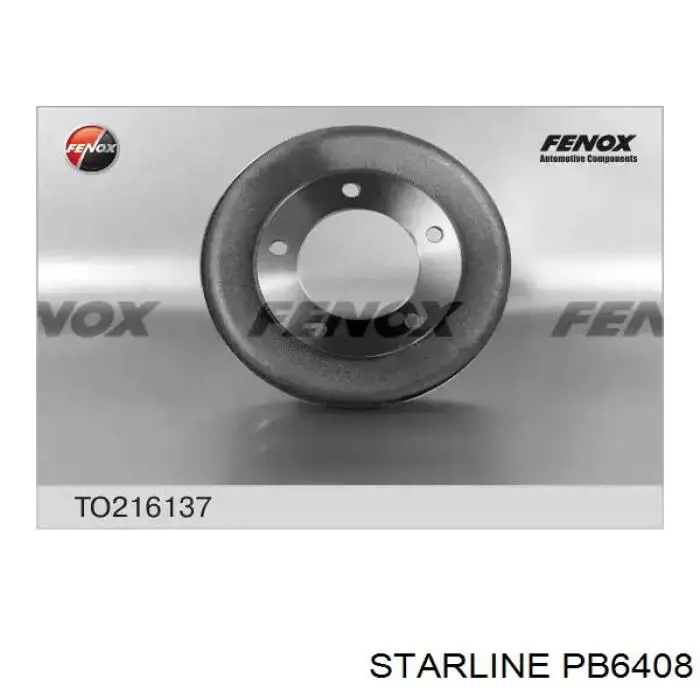 Барабан гальмівний задній Starline PB6408 ціна, від 58.78 USD