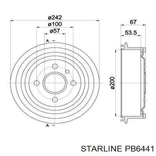 Барабан гальмівний задній Starline PB6441 ціна, від 30.35 USD