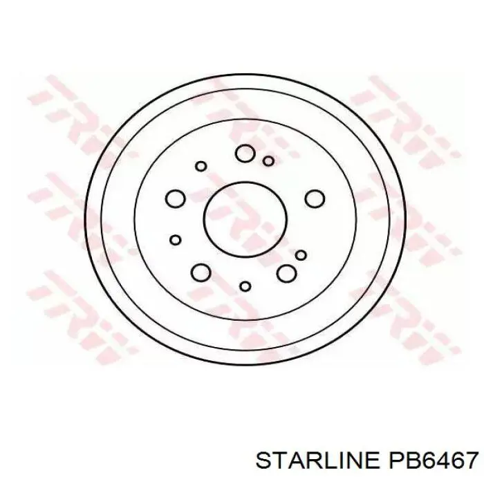 Барабан гальмівний задній Starline PB6467