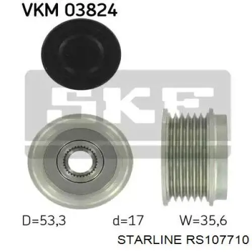 RS107710 Starline Обгонна муфта генератора
