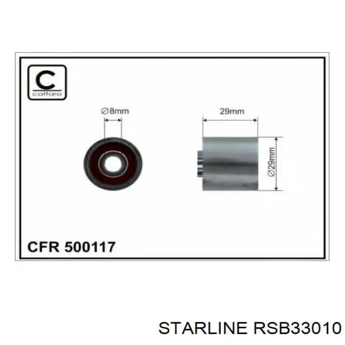 Купити RSB33010 Starline Ролик приводного ременя, паразитний