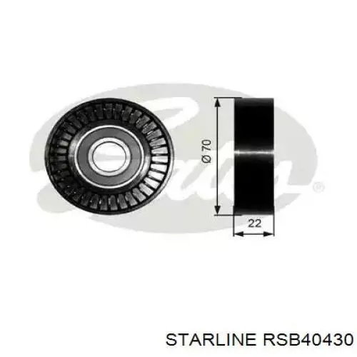 Ролик приводного ременя, паразитний RSB40430 Starline
