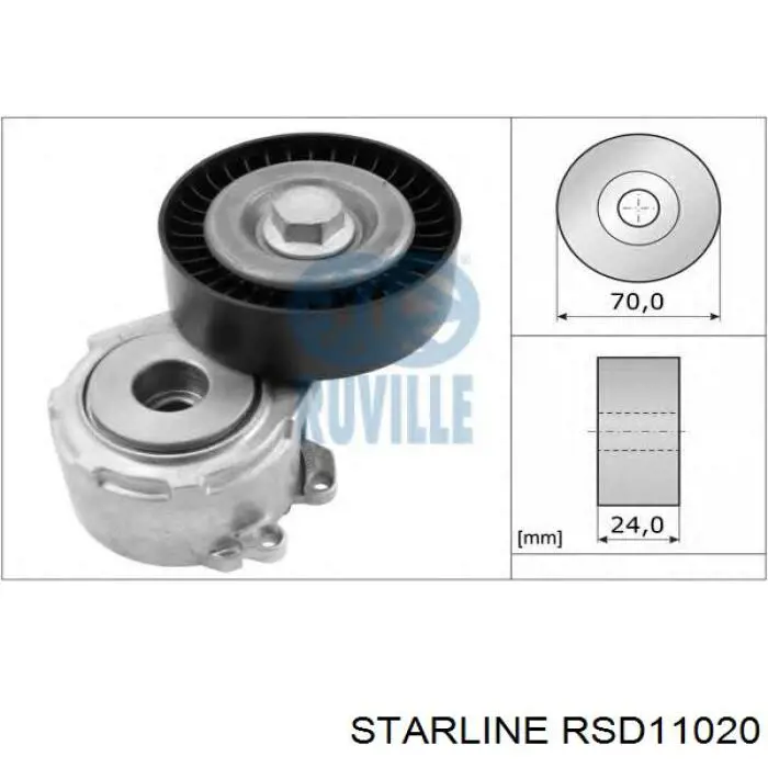 RSD11020 Starline натягувач приводного ременя