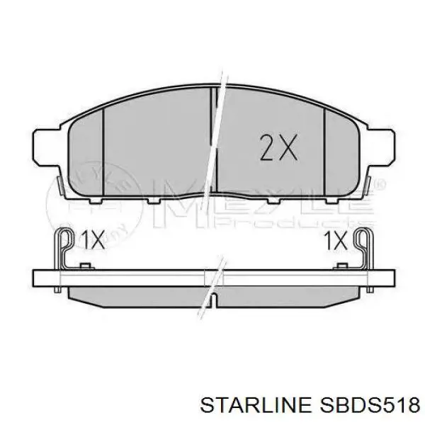 Передні тормозні колодки SBDS518 Starline