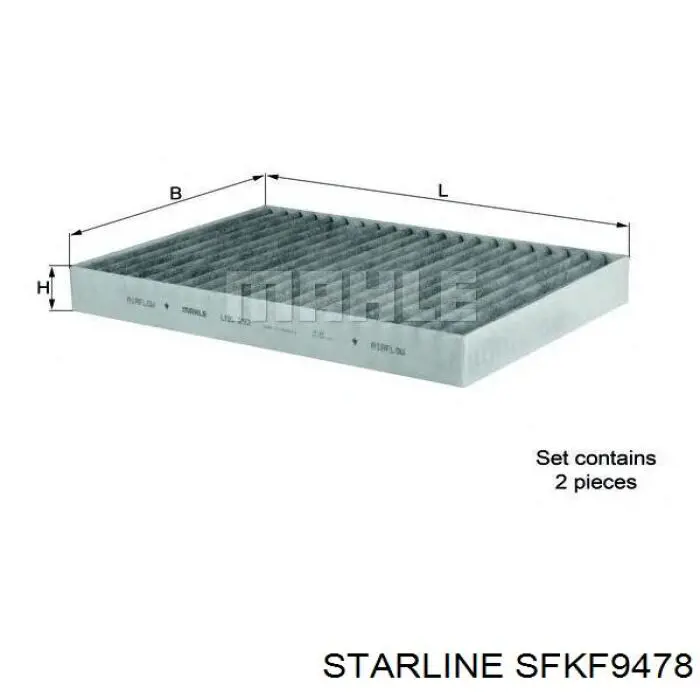 Фільтр повітряний обігрівача Starline SFKF9478 ціна, від 5.92 USD
