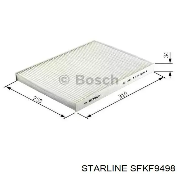 Повітряний фільтр салону Starline SFKF9498