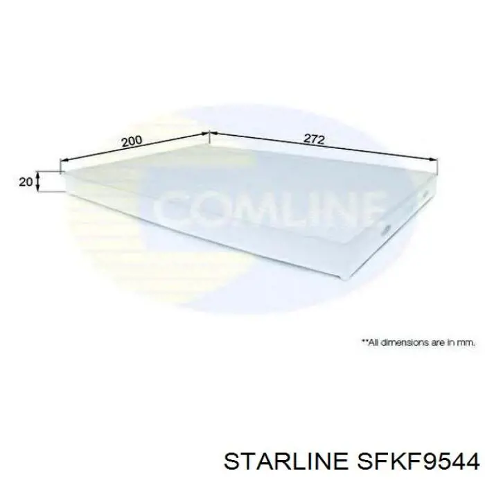 Повітряний фільтр салону Starline SFKF9544
