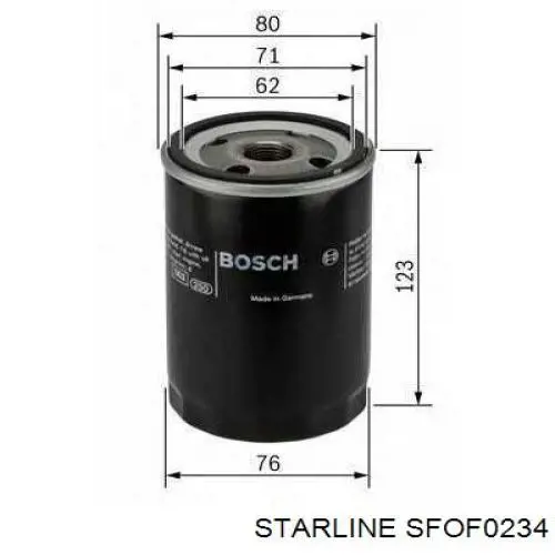 Масляний фільтр SFOF0234 Starline