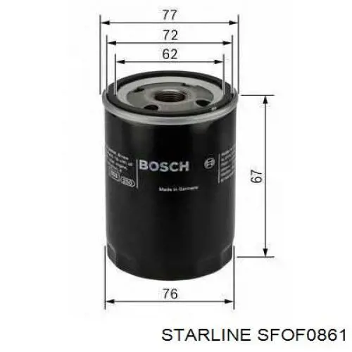Фільтр масляний Starline SFOF0861
