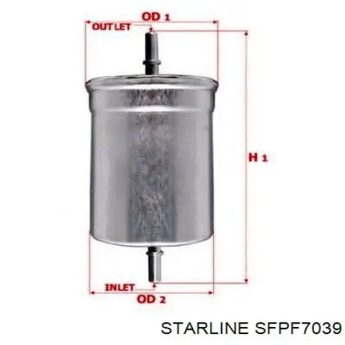SFPF7039 Starline Фільтр палива