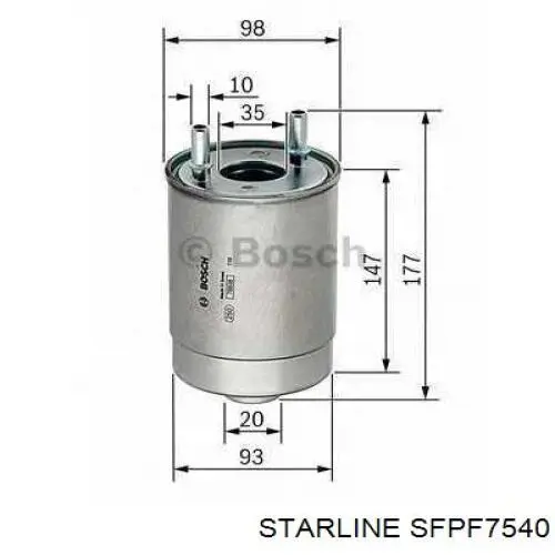 Фільтр паливний Starline SFPF7540