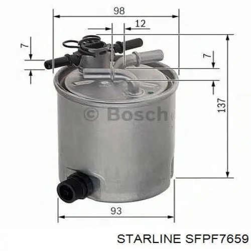 Фільтр паливний Starline SFPF7659