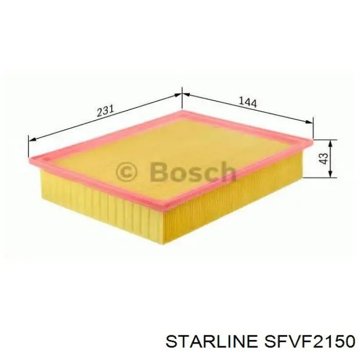 Повітряний фільтр SFVF2150 Starline