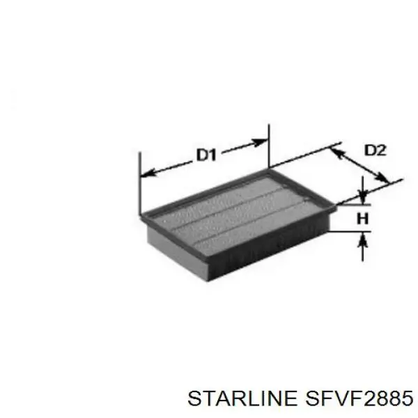 Елемент повітряного фільтра Starline SFVF2885 ціна, від 6.61 USD