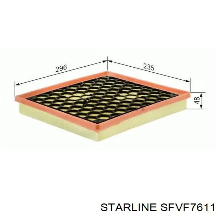 Повітряний фільтр SFVF7611 Starline