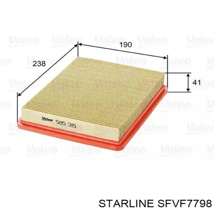 Купити SFVF7798 Starline Автомобільний фільтр повітря