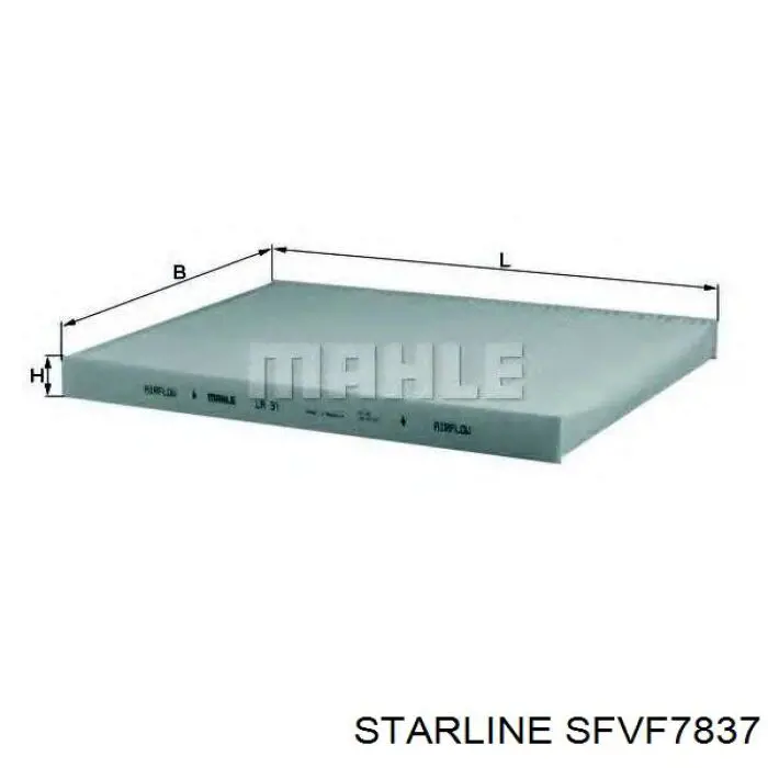 SFVF7837 Starline Повітряний фільтр двигуна