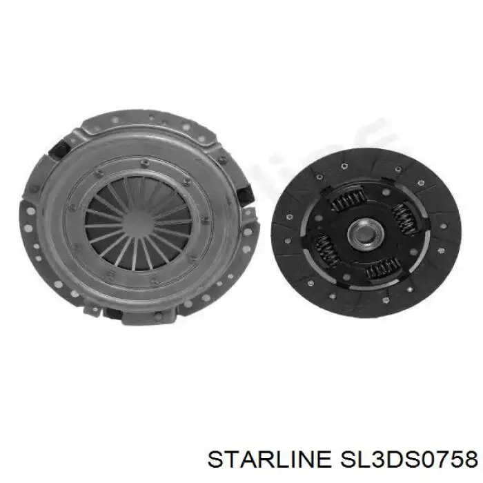 Купити SL3DS0758 Starline Комплект зчеплення (диск, корзина, підшипник)