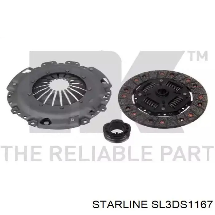 Купити SL3DS1167 Starline Комплект зчеплення (диск, корзина, підшипник)