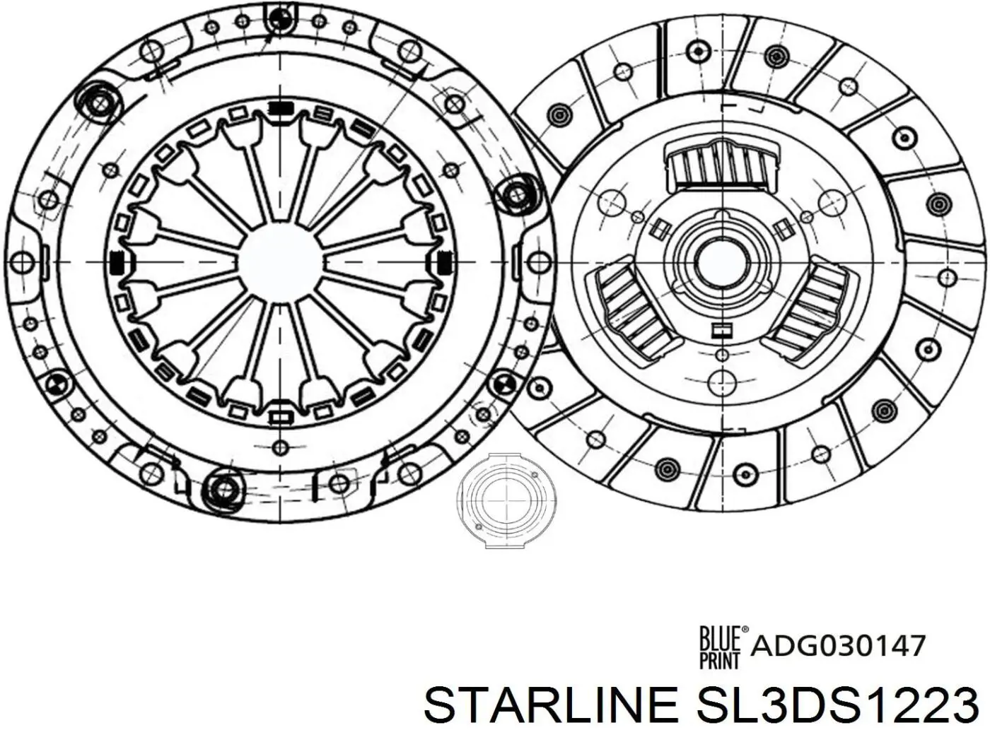 Комплект зчеплення (3 частини) Starline SL3DS1223 ціна, від 59.29 USD