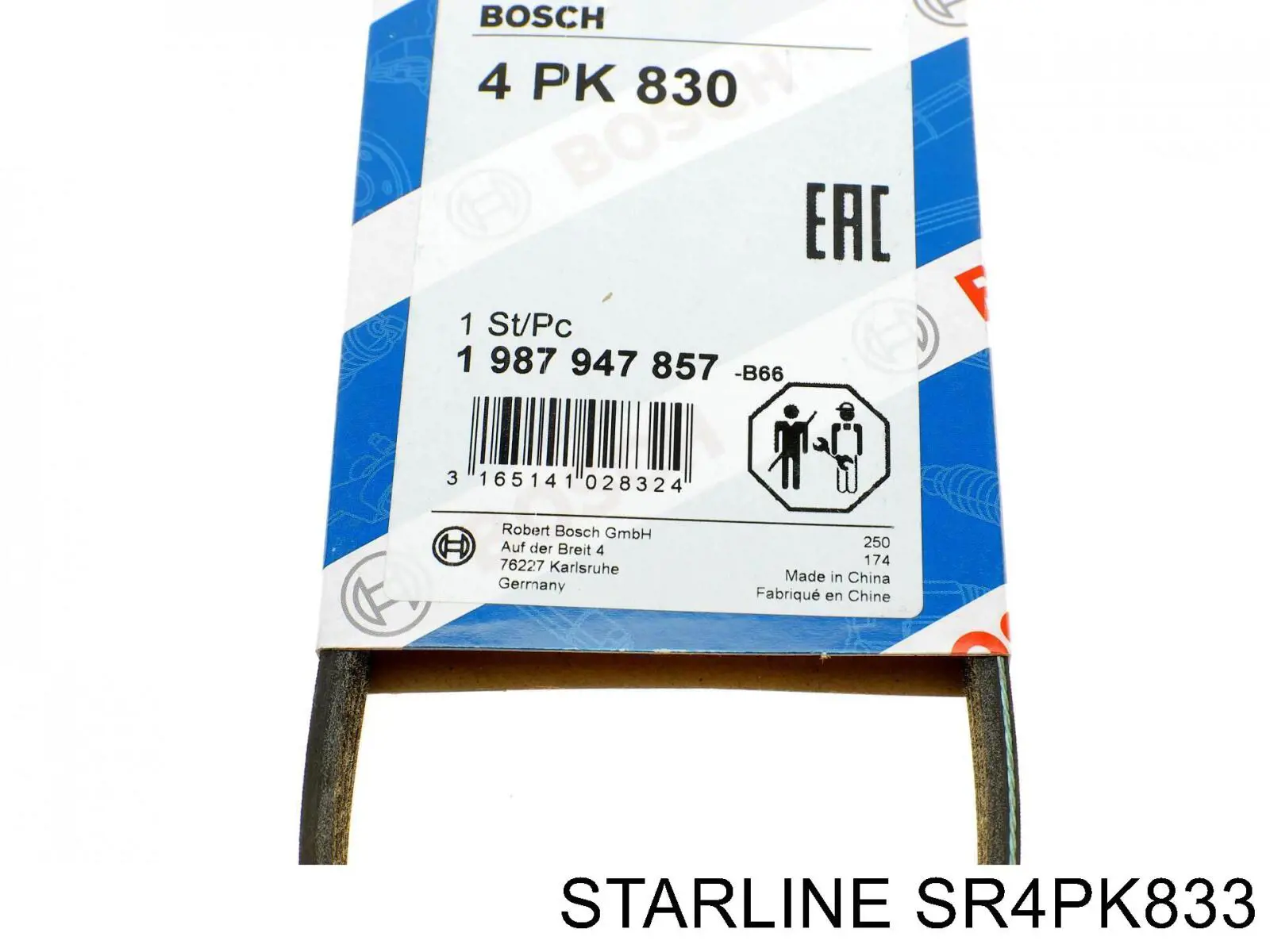 SR4PK833 Starline Поліклиновий ремінь