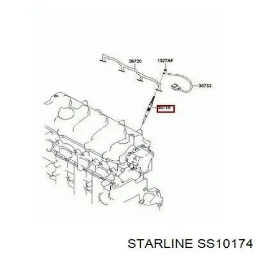 Свічка накалу SS10174 Starline