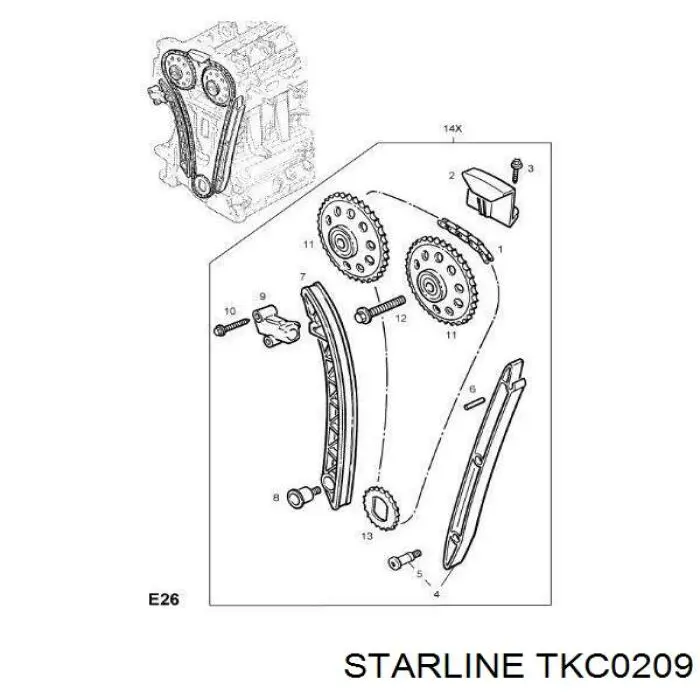 Купити TKC0209 Starline 