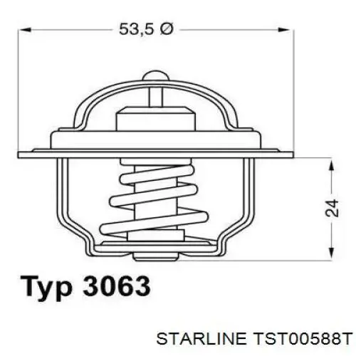 TST00588T Starline Авто термостат