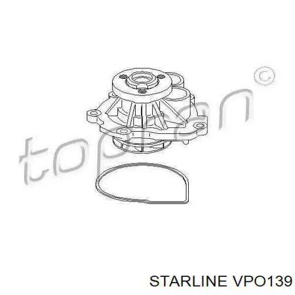 Помпа охолодження Starline VPO139 ціна, від 21.54 USD