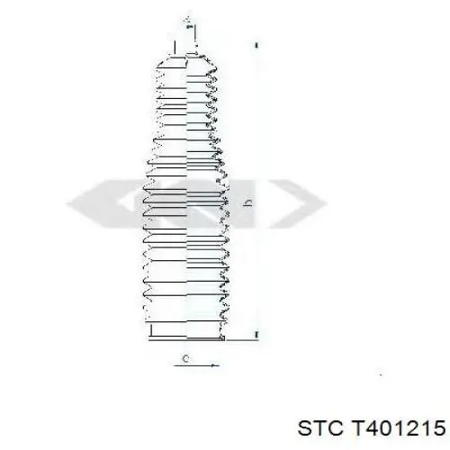 Пильник рульової тяги STC T401215 ціна, від 7.86 USD