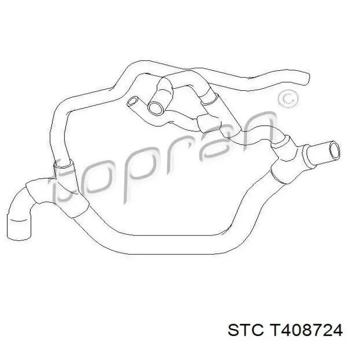 Шланг/патрубок радіатора охолодження, нижній STC T408724 ціна, від 37.37 USD