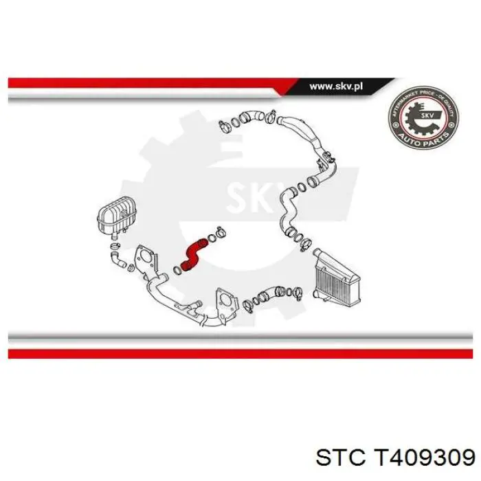 Купити T409309 STC Шланг/патрубок интеркуллера
