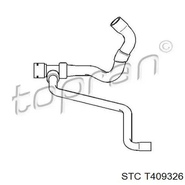 Шланг/патрубок радіатора охолодження, нижній T409326 STC
