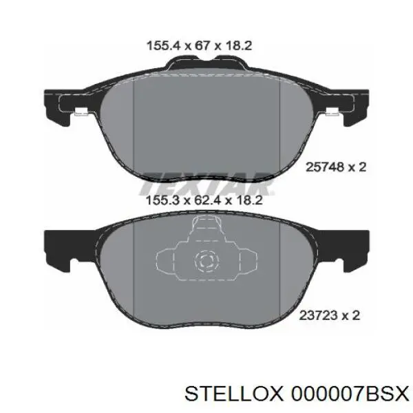 Тормозні колодки Stellox 000007BSX