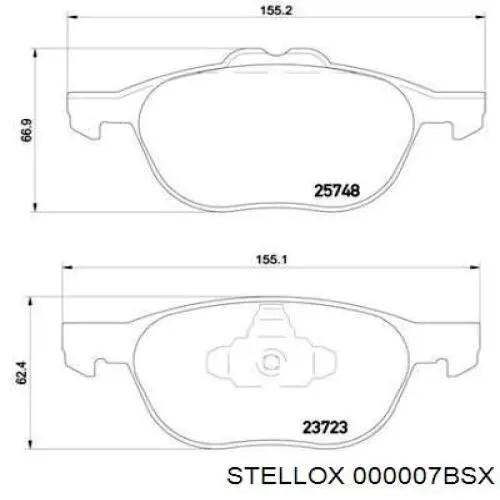 Гальмівні колодки Stellox 000007BSX ціна, від 23.43 USD