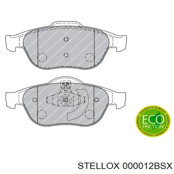 000012BSX Stellox колодки гальмівні передні, дискові