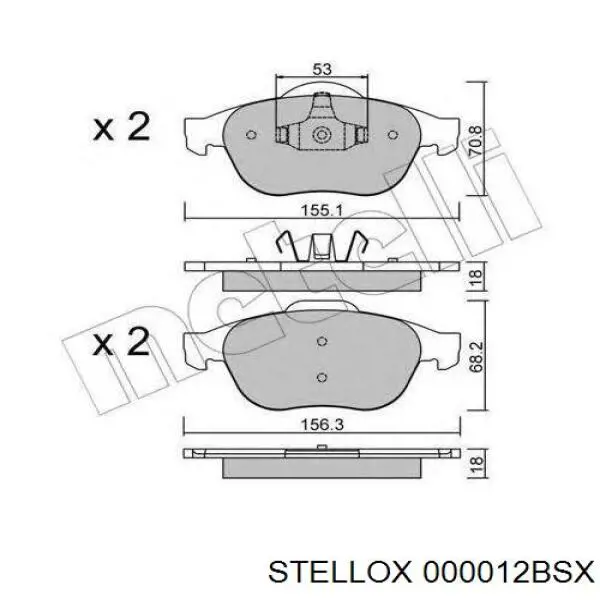 Передні тормозні колодки 410605766R Renault (RVI)
