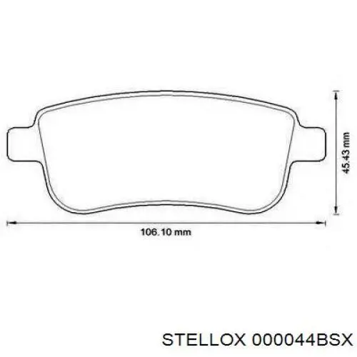 Задні гальмівні колодки Stellox 000044BSX ціна, від 13.72 USD