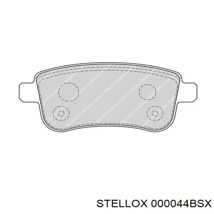000044BSX Stellox Колодки гальмівні задні, дискові