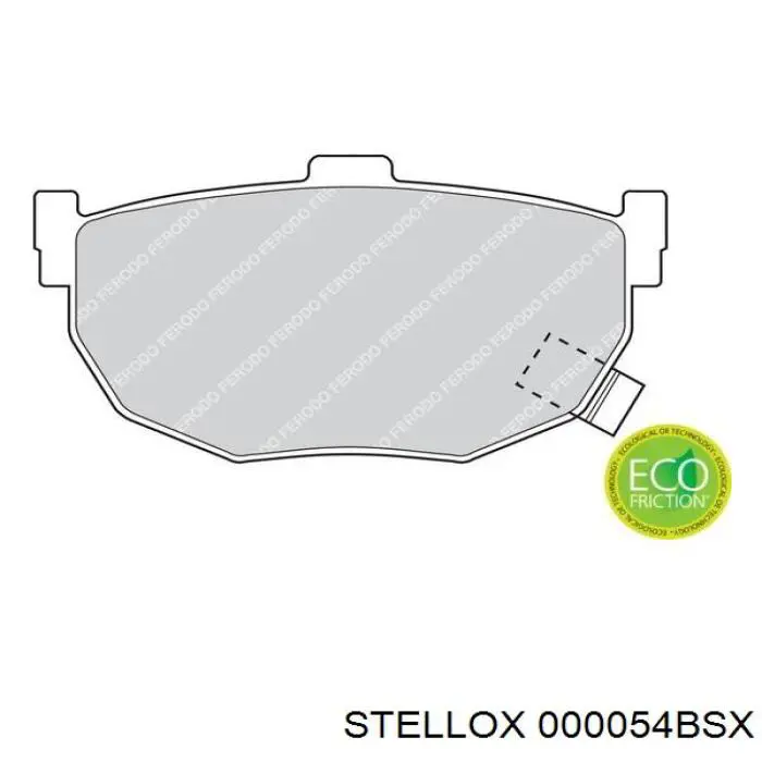 000054BSX Stellox колодки гальмові задні, дискові