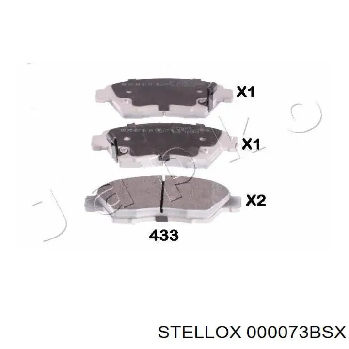 Передні тормозні колодки 000073BSX Stellox